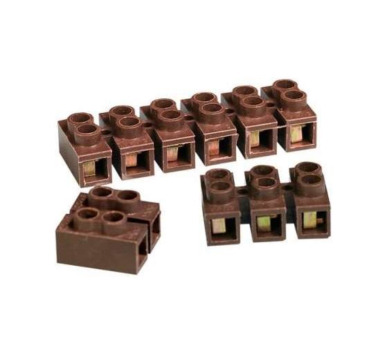  Колодка клеммная термопласт 10А IP20 3х3мм кор. БЕЛТИЗ СОВ-2.5-006 