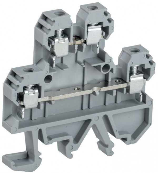  Клемма винтовая КВИ-4-2L двухуровневая 4кв.мм сер. ИЭК YZN30-004D-K03 