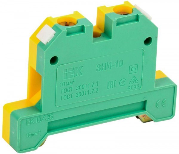  Зажим наборный ЗНИ-10PEN 10кв.мм (JXB-земля) IEK YZN20-010-K52 