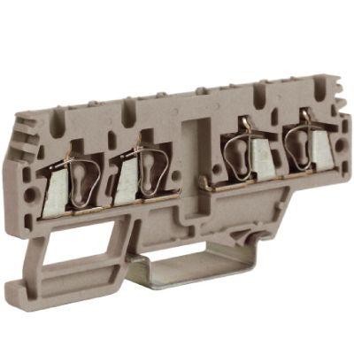  Зажим проходной HMM.2/2+2/AGR 2.5кв.мм 2 ввод/2вывода сер. DKC ZHM170GR 