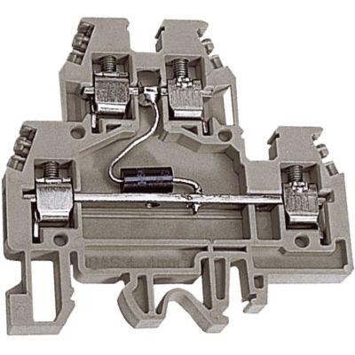  Зажим проходной DAS.4/D60GR. 2-х уровн. 4кв.мм с диодом 60В сер. DKC ZDSD060GR 