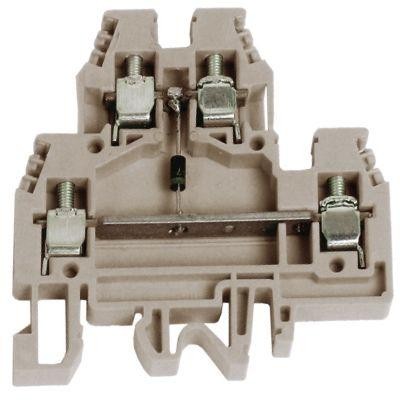  Зажим проходной DAS.4/TGR 2-х уровн. с индик. напряж. сер. DKC ZDS128GR 