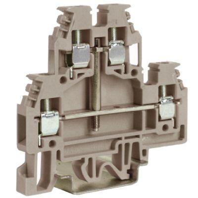  Зажим проходной DAS.4/CIGR 2-х уровн. 2.5кв.мм с перемычкой сер. DKC ZDS117GR 