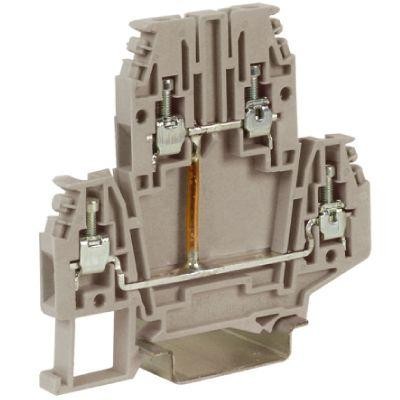  Зажим проходной DBC.2/CIGR 2-х уровн. 2.5кв.мм с перемычкой сер. DKC ZDB117GR 