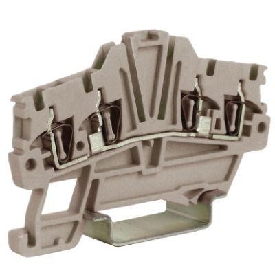  Клемма пруж. HMM.1/2+2/GR 1.5кв.мм сер. DKC ZHM420GR 