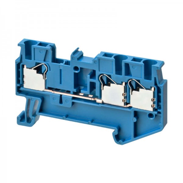  Клемма XW5TP25121BL Push-in Plus 2.5кв.мм 3п 1-рядная 500В 17.5А гол. Omron 676110 