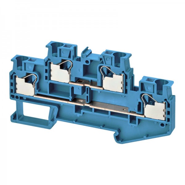  Клемма XW5TP40112BL Push-in Plus 4.0кв.мм многорядн. 800В 32А син. Omron 676113 