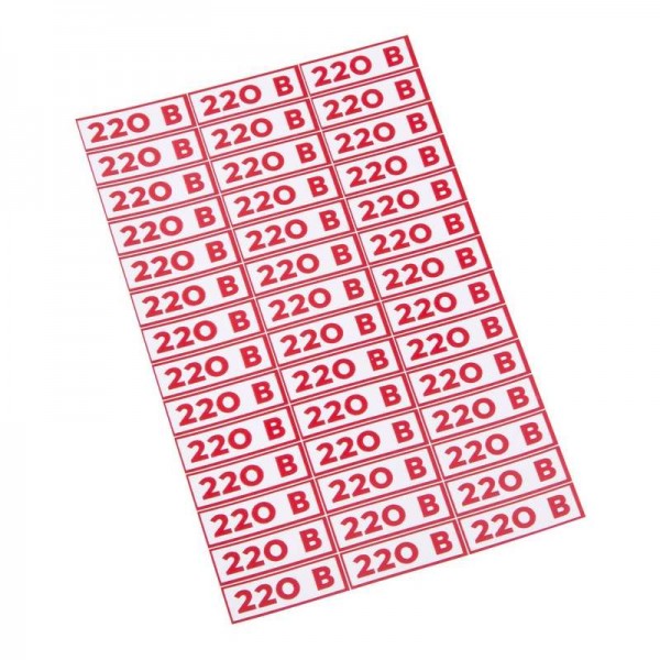  Наклейка знак электробезопасности " 220 В" 10х30мм Rexant 56-0007 