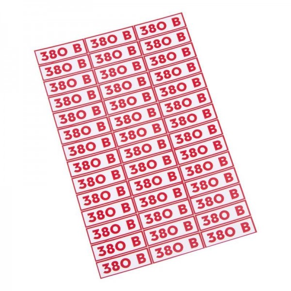  Наклейка знак электробезопасности " 380 В" 10х30мм Rexant 56-0008 