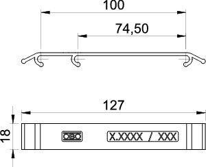  Табличка маркировочная 127х18 KS GR LBL OBO 6017714 