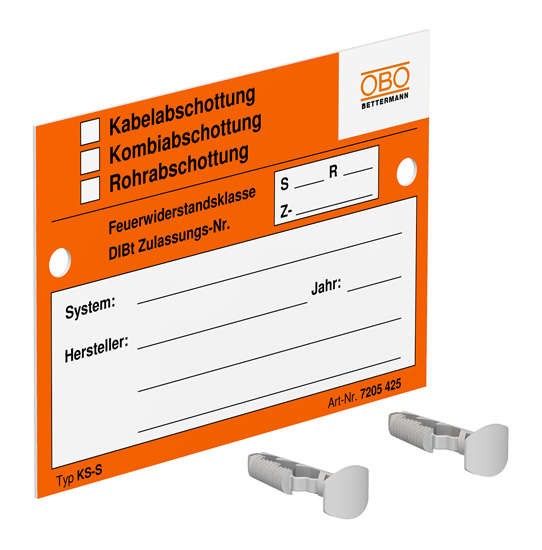  Табличка маркировочная KS-S EN OBO 7205429 