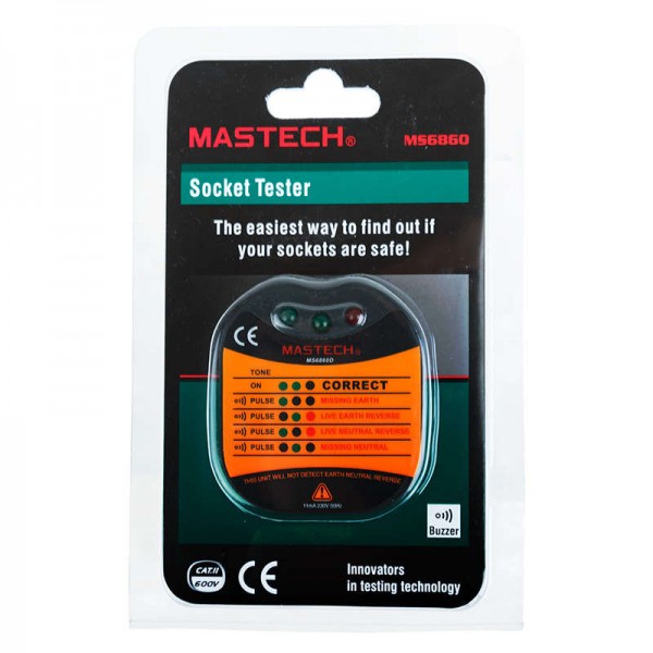  Тестер розеток MS6860D Mastech 13-1260 