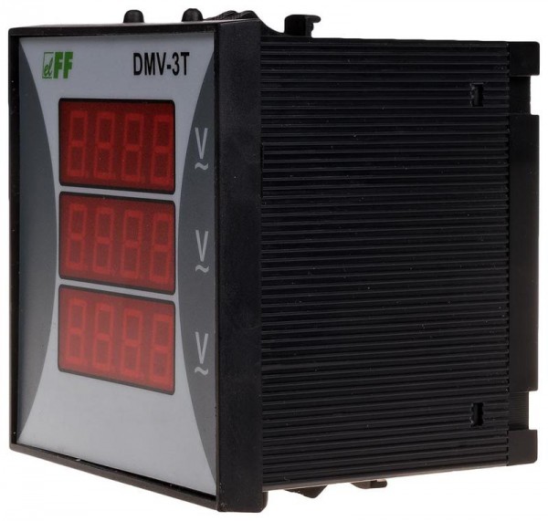  Указатель напряжения DMV-3T (3ф Uизм. 3х(12-400)В AC Uпит. 150-240В AC монтаж на панель IP20) F&F EA04.007.051 