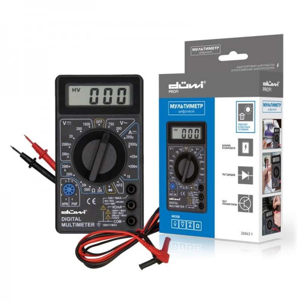  Мультиметр портативный цифровой M830B PROFI color box Duwi 26043 1 