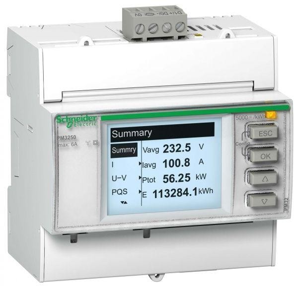  Измеритель мощности PM3255 поверенный 2DI/2DO RS-485 SchE METSEPM3255RU 