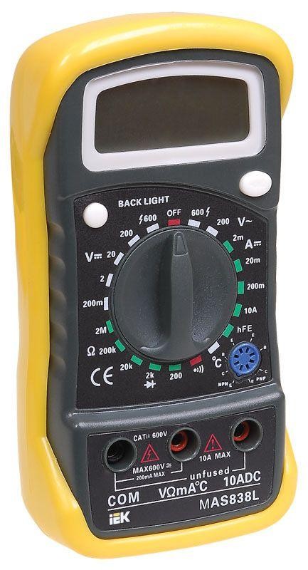  Мультиметр цифровой Master MAS838L IEK TMD-3L-838 