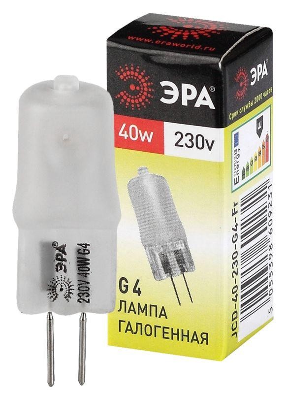  Лампа галогенная G4-JCD-40W-230V-Fr 40Вт G4 230В Эра C0039282 