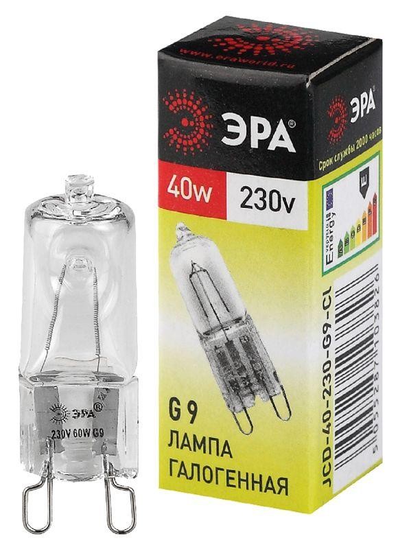  Лампа галогенная G9-JCD-40-230V-Cl 40Вт капсула G9 230В Эра C0027378 