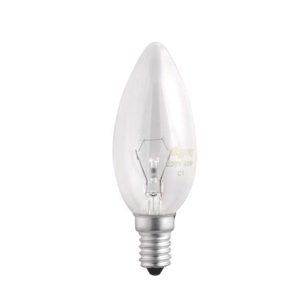  Лампа накаливания B35 240V 40W E14 clear JazzWay 3320539 