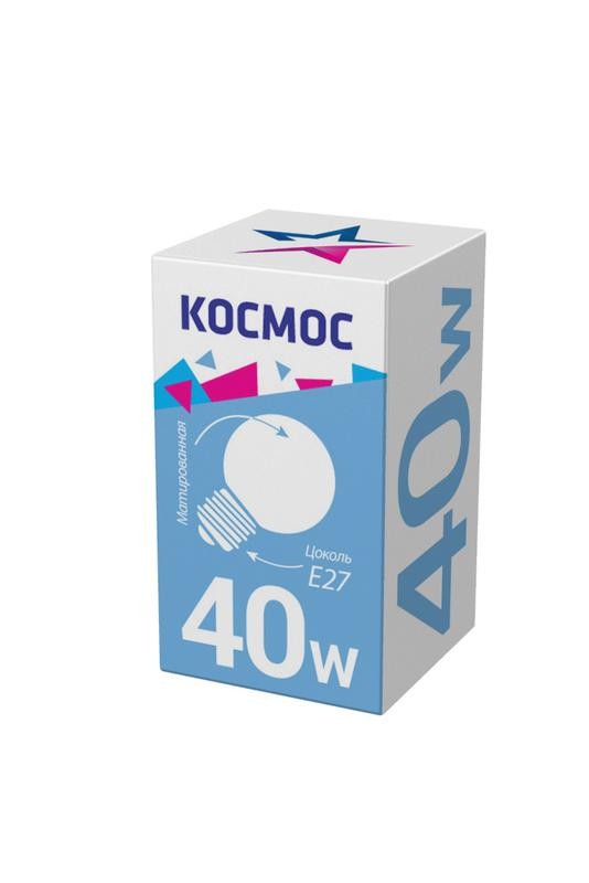  Лампа накаливания Шар 40Вт E27 мат. Космос LKsmSSpFr40E27v2 
