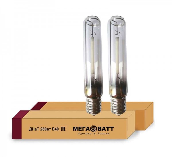 Лампа газоразрядная натриевая ДНаТ 250 E40 (25) МЕГАВАТТ 02942 