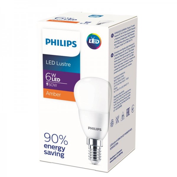  Лампа светодиодная Ecohome LEDLustre 6-60W E14 827 P45NDFR Philips 929002273937 