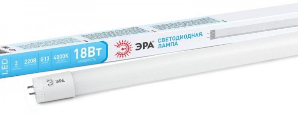  Лампа светодиодная T8-18w-840-G13 1200мм стекл. (поворот. цоколь) 1638лм ЭРА Б0019927 
