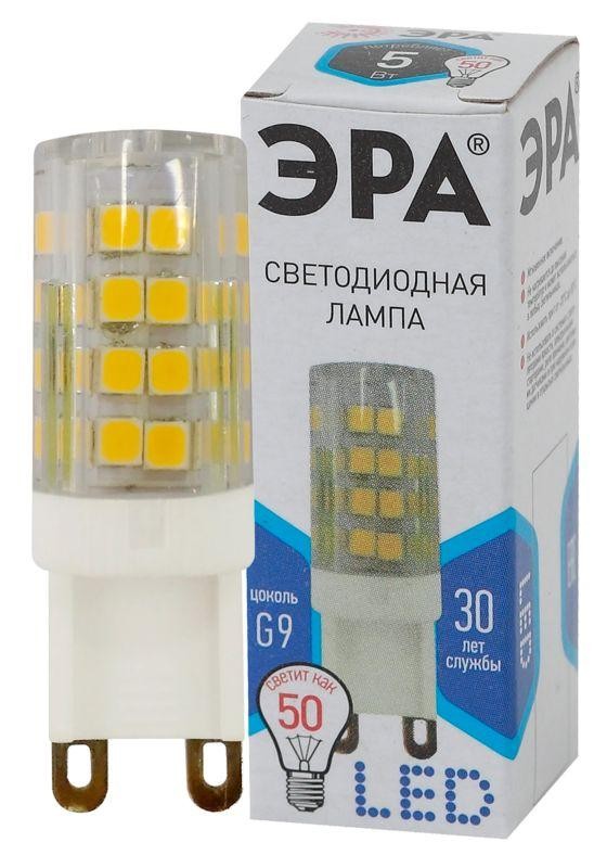  Лампа светодиодная JCD-5w-220V-corn ceramics-840-G9 400лм ЭРА Б0027864 