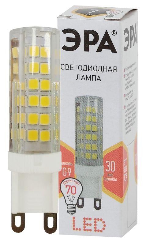  Лампа светодиодная JCD-7w-220V-corn ceramics-827-G9 560лм ЭРА Б0027865 