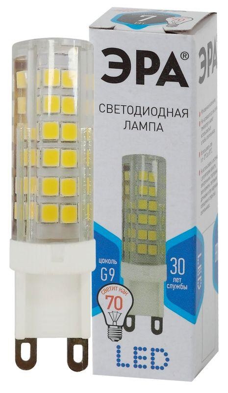  Лампа светодиодная JCD-7w-220V-corn ceramics-840-G9 560лм ЭРА Б0027866 