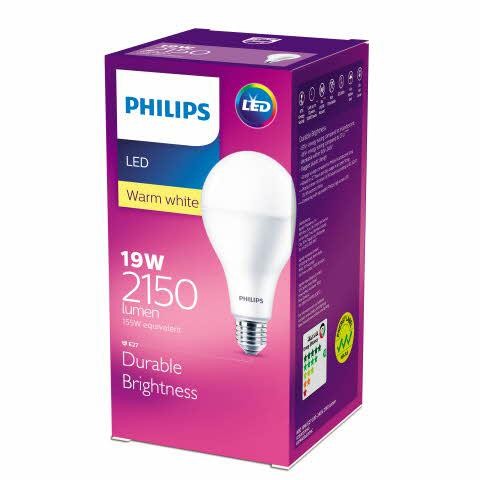  Лампа светодиодная LEDBulb 19W E27 3000К 230В A80 Philips 929002004049 