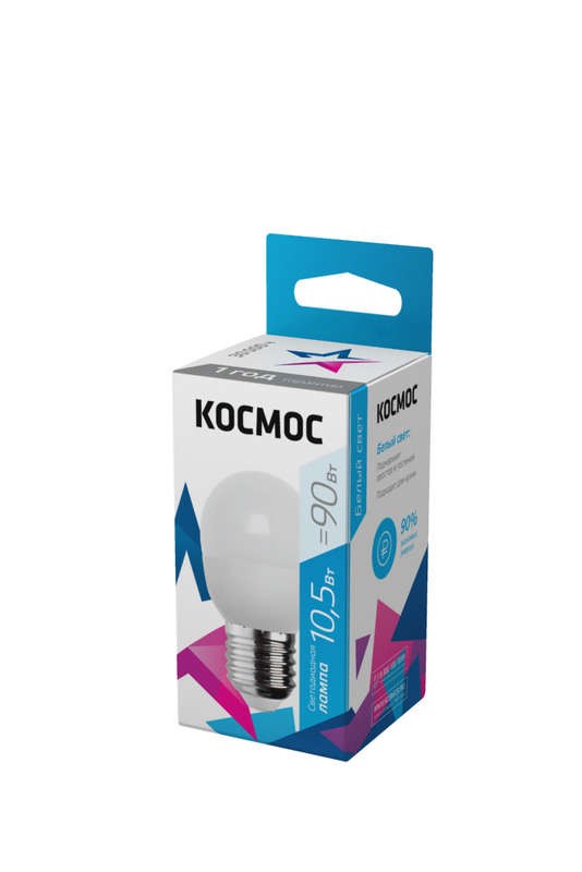  Лампа светодиодная GL45 10.5Вт 220В E27 4500К Космос LkeLED10.5wGL45E2745 