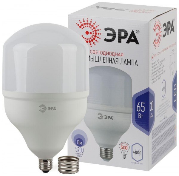  Лампа светодиодная высокомощная POWER 65W-6500-E27/E40 ЭРА 5200лм Б0027924 