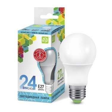  Лампа светодиодная LED-A65-standard 24Вт грушевидная 230В E27 4000К 2160лм ASD 4690612014272 