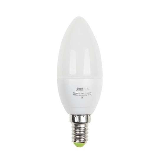  Лампа светодиодная PLED-ECO-C37 5Вт свеча 4000К бел. E27 400лм 230В JazzWay 2855329A 