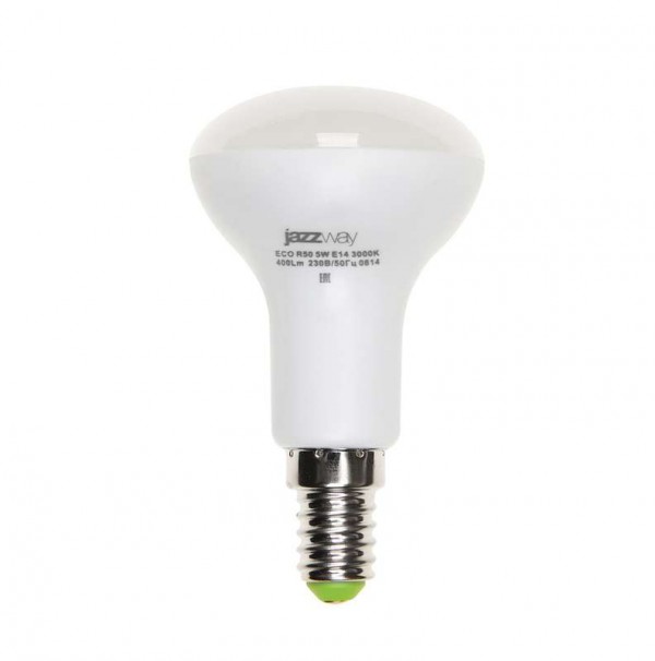  Лампа светодиодная PLED-ECO-R50 5Вт 4000К бел. E14 400лм 220-240В JazzWay 1037046A 