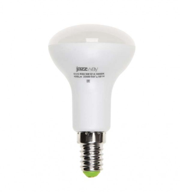  Лампа светодиодная PLED-ECO-R50 5Вт 3000К тепл. бел. E14 400лм 220-240В JazzWay 1037015A 