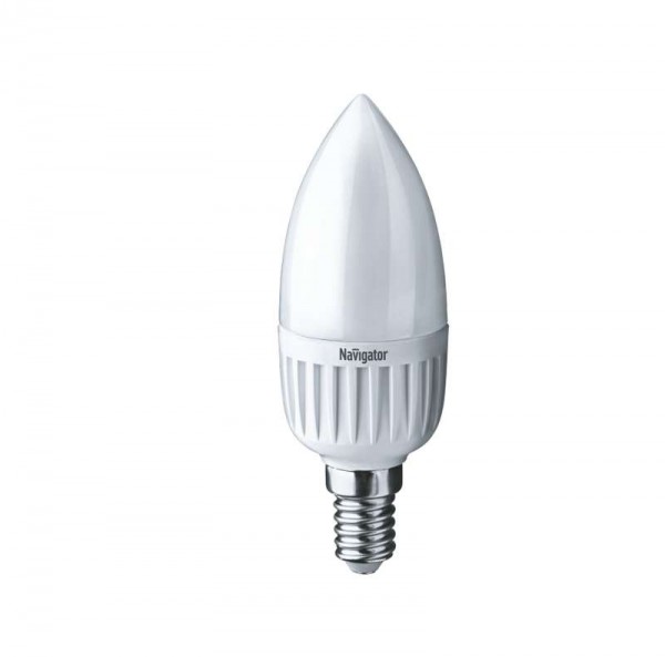  Лампа светодиодная 94 480 NLL-P-C37-5-230-2.7K-E14-FR 5Вт свеча 2700К тепл. бел. E14 330лм 220-240В Navigator 94480 