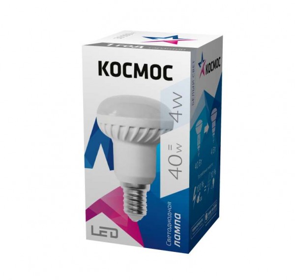  Лампа светодиодная R39 4Вт 220В E14 4500К Космос Lksm_LED4wR39E1445 