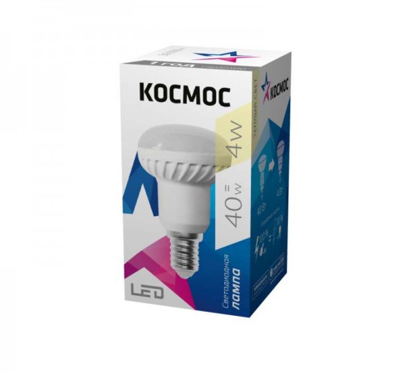  Лампа светодиодная R39 4Вт 220В E14 3000К Космос Lksm_LED4wR39E1430 