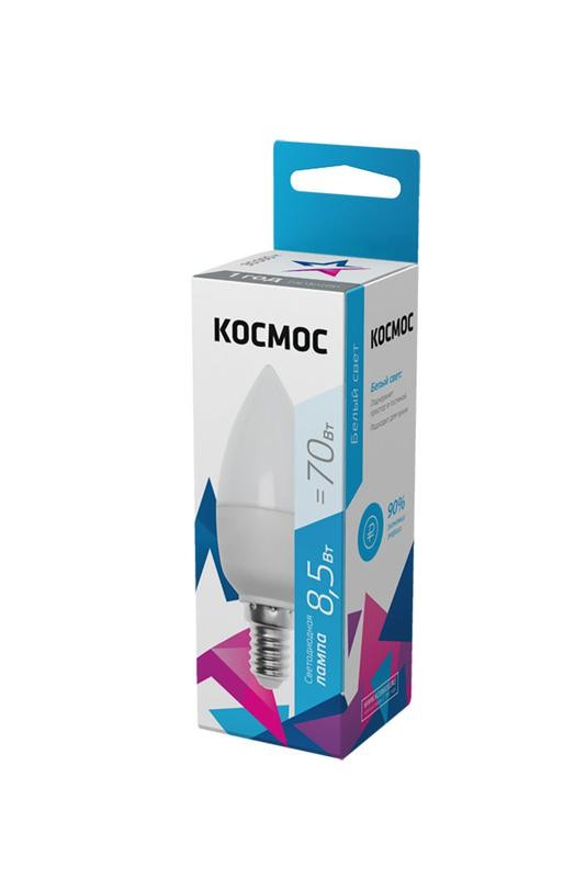  Лампа светодиодная CN 8.5Вт 220В E14 4500К Космос LkecLED8.5wCNE1445 