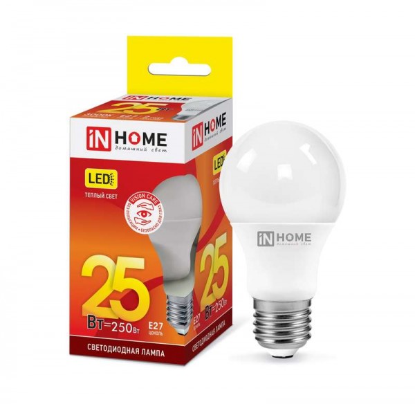  Лампа светодиодная LED-A70-VC 25Вт 230В E27 3000К 2000лм IN HOME 4690612024066 