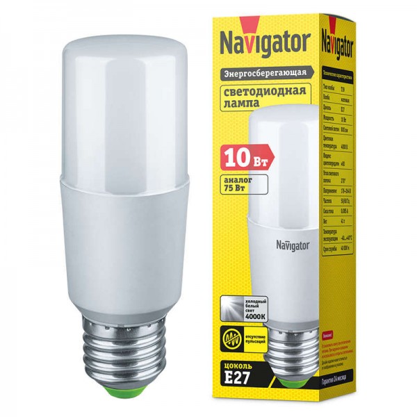  Лампа светодиодная 61 466 NLL-T39-10-230-4K-E27 Navigator 61466 