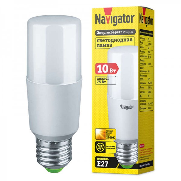  Лампа светодиодная 61 465 NLL-T39-10-230-2.7K-E27 Navigator 61465 
