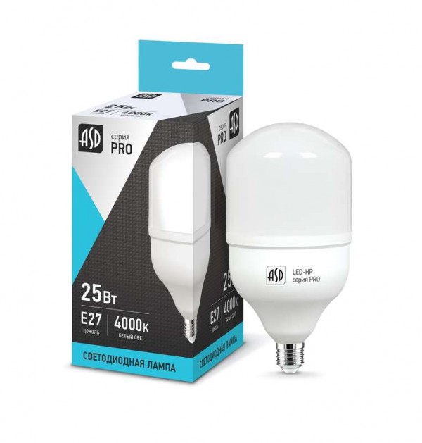  Лампа светодиодная LED-HP-PRO 25Вт 230В E27 4000К 2250лм ASD 4690612018706 