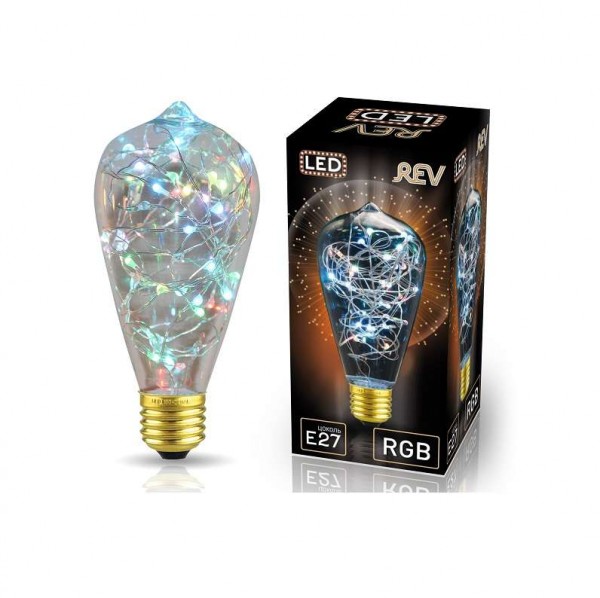  Лампа светодиодная VINTAGE RGB Starry ST64 E27 REV 32447 8 