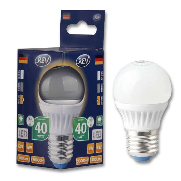  Лампа светодиодная LED-G45-E27-5Вт-2700K 5Вт шар 2700К тепл. бел. E27 350лм 180-240В REV 32262 7 