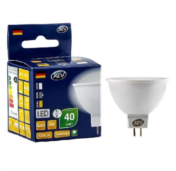  Лампа светодиодная MR16 5Вт 4000К бел. GU5.3 420лм 180-240В REV 32323 5 
