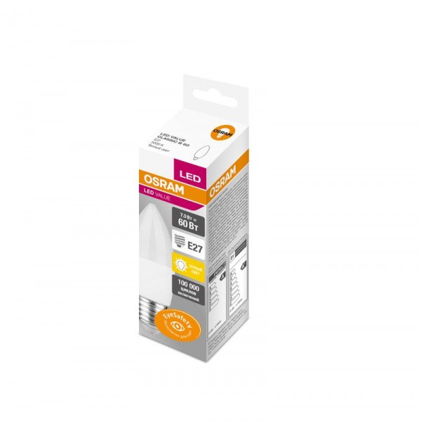  Лампа светодиодная VALUE CLB60 7W/830 230В FR E27 OSRAM 4058075479807 