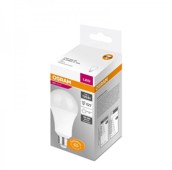  Лампа светодиодная VALUE CLA125 13W/840 230В FR E27 OSRAM 4058075479388 
